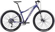 Fashionable Simplicity 9-Speed Mountain Bikes Adult Big Wheels Hardtail Mountain Bike Aluminum Frame Front Suspension Bicycle Mountain Trail Bike (Color : Blue, Size : 17 Inch Frame)
