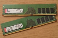Kingston DDR4 2666 LONG-DIMM 8GB(KVR26N19S8/8)  2條