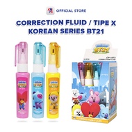 Tip Ex Cair BT21 Satuan Correction Pen Fluid Tipe X CP 1873 Hello BT21 Seri Korea ECER / PB EDUKASI