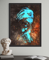 Cetakan Seni Dinding Guru Nanak Dev Ji - Dekorasi Rohani Sikh untuk Rumah & Studio Yoga Tersedia dal