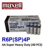 40PCS GENUINE Maxell AA Super Heavy Duty Battery - R6P(SP)4P