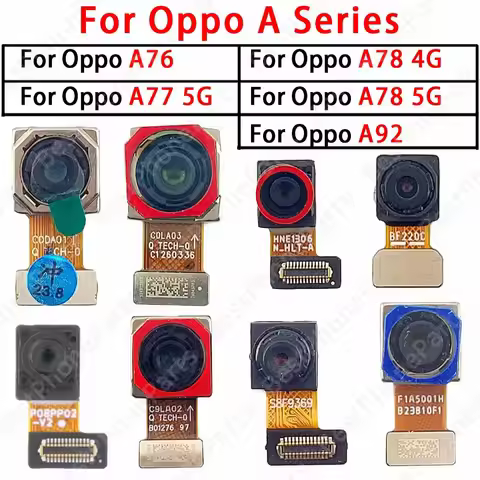 Selfie Front and Rear Back Camera For Oppo A76 A77 A78 A92 4G 5G Camera Module Backside View Replace