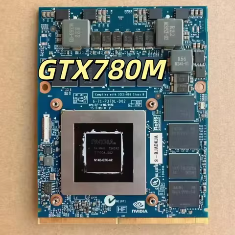 Original GTX780M VGA Video Graphic Card N14E-GTX-A2 4G DDR5 For Clevo A1312 100% Test GTX780
