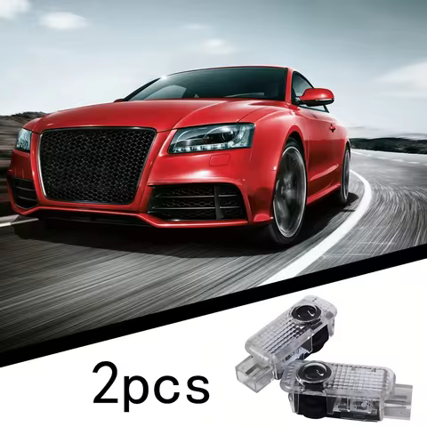2PCS 3D Laser Door Welcome Light Compatible with Audi A3/A4/A5/Q3/Q5/Q7 2000-2023 12V 3W Plug & Play