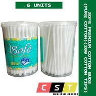 SOFE Premium Cotton Buds (Pure Cotton)(200 Cotton Tips) X 6 UNITS