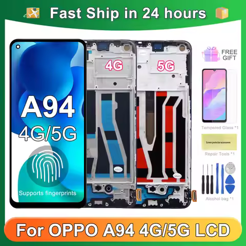 For AMOLED For OPPO A94 4G 5G 6.43''CPH2203 CPH2211 A94 LCD Display Touch Screen Digitizer Assembly 