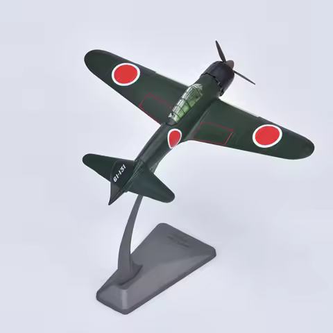 A6M5 1/72 Scale Zero Aircraft Metal Model Airplane (Including Base) Home Placement, Collection and D