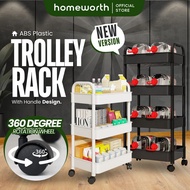 3/4/5 Tier Rolling Trolley Storage Rack – Multipurpose Basket Organizer Cart with Wheels for Kitchen