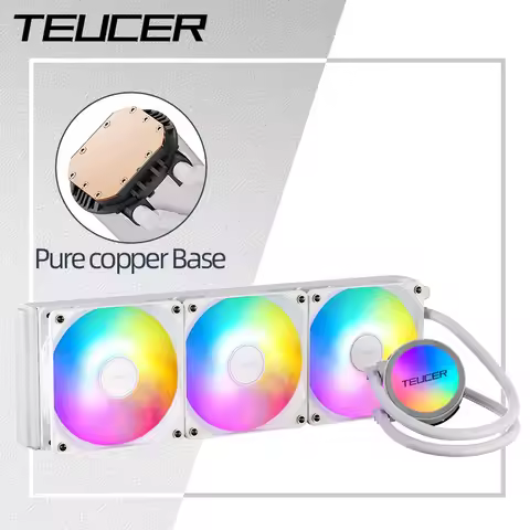 Teucer Water Cooling CPU Cooler 120 240 360 mm rgb fan Liquid Heatsink Integrated Radiator LGA1700/2