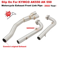 For KYMCO AK550 AK 550 2023-2025 Motorcycle Exhaust System Header Front Pipe Connect Original Muffle