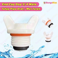 End Cap Dop 3/4 Inch Male Ear Cover Sock Thread Inside Outside PVC Pipe Plug Water Tank Tower Nut VC
