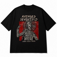 Black Oversize 20s Short Sleeve T-Shirt A7x Asian Tour Avenged Sevenfold