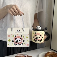 GG Kitchen DD4 J4 Girlfriends Sisters Meaningful Gifts Cartoon Panda Ceramic Cup Cute fufu Send Boyf