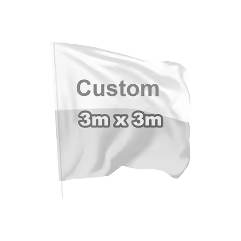 Custom 3mx3m Flag 300x300cm Sports Fans Big Banner