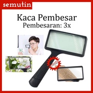 3x 10x5cm Square Glass Magnifier E040x SM LUP Magnifier Magnifying Glass Handheld Lens Handheld/ Com