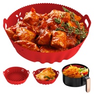 Airfryer Liners Silicone Air Fryer Liners Reusable Air Fryer Filters Pot 3-5 QT Air Fryer Basket 7.8