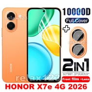 For HONOR X7e 4G 2IN1 Front Hydrogel Film and Lens Film For Honor X7E HonorX7e HONOR X 7 E X7 E 4G 5