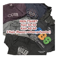 MEN TSHIRT KAIN LEMBUT KAIN 50/50 KAIN RAYON TIGA KAIN #bajubundle