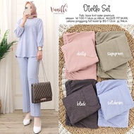OTELLO SET. Fab:Kaos knit aster premium atasan. LD.100-114. PJ.68 Celana Pinggang Full karet. LP.80-