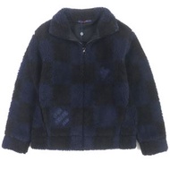 全新未使用LOUIS VUITTON Vuitton NIGO 2022SS HMY04W 提花 Damier Boa 羊毛夾克，全幅印花，海軍藍/黑色，M 碼，意大利製造，正品，男士