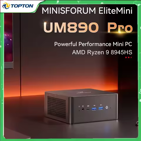 MINISFORUM UM890 UM880 Pro Gaming Mini Computer AMD Ryzen 9 8945HS 7 8845HS 2*USB4.0 2*DDR5 2*PCIE4.