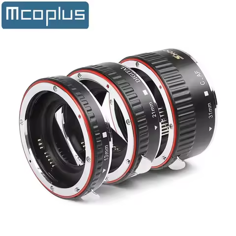 Mcoplus AF Auto Focus Macro Extension Tube Set for Canon 5DIV 6Dii 7D 500D 600D 700D 5D /Rebel T6 T7