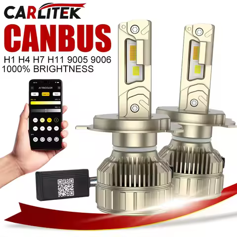 CARLitek H7 LED Headlight AI Bluetooth APP Control Color H4 LED H8 H9 H11 9005 HB3 9006 HB4 H1 Auto 