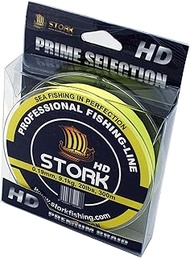 Stork HD 4-Way Braided Fishing Line 300 m (Fluo Yellow, 30 lbs / 13.6 kg / 0.23 mm)