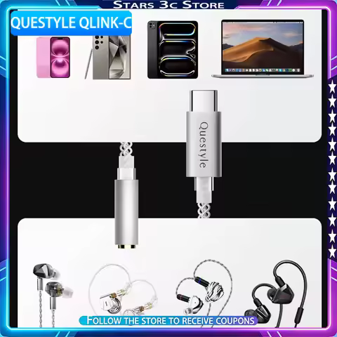 Questyle Qlink-C Hi-Fi Decoding Aluminum Alloy Casing 32-bit/384kHz High-resolution High-performance