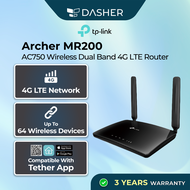 TP-Link Archer MR200 AC750 Wireless Dual Band 4G LTE Router SIM Card Modem For Singtel / Starhub / M