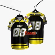 BAJU NFL PERAK PREMIUM JERSEY LYCRA 2024 Baju Tshirt Lelaki Lengan Pendek Retro Collar Jersi Viral T