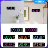 [Etekaxa] Digital Wall Clock Wall Clock Brightness Adjustable LED Wall Clock