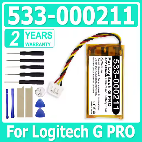 533-000211 521630 533-000071 Battery For Logitech G PRO X 304 502 703h H600 Bluetooth Headset 3-wire