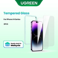 UGREEN 2PCS Phone Screen Protector For iPhone 14 Pro Max Tempered Glass Film For iPhone 2021 Full Co