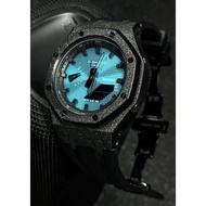 Casioak Customised GA-2100, GA2100 In Dark Frosted Bezel And Black Rubber Strap