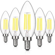 MAXvolador Dimmable E12 Classic Candelabra LED Light Bulbs 60W Equivalent, Daylight White 5000K, 600