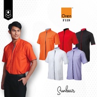 F118 Oren Sport Uniform Corporate Cotton Plain Short Sleeve Shirt Formal Business SUNBEAR