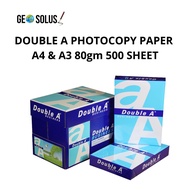 GSS DOUBLE A PHOTOCOPY PAPER A4 & A3 80gm 500 sheet