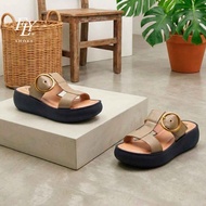 FLY SHOES Asriel Women's Wedge Sandals 5739 in Khaki