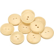 HARFINGTON 10pcs 44L Wooden Sewing Button 1-1/8"(28mm) 2 Holes Wood Round Craft Replacement Buttons 