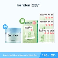 (Duo Set) Torriden Dive In Multi Pad 80ea + Balanceful Mask 10ea - ทอร์ริเดน ผิวสมดุล ไกลสิว