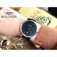 宾马 Balmer 6007G SS-4 Classic Sapphire Men Watch Black Genuine Leather | Official Warranty