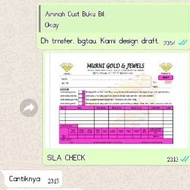 BUKU BIL/RESIT VIRAL. BOLEH MASUKKAN NAMA SENDIRI. MINIMUM ORDER SEBIJI.