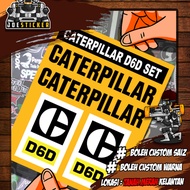STICKER CATERPILLAR D6D SEPASANG 1PAIR LOGO + 1PAIR TULISAN