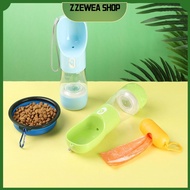 ZZEWEA SHOP Travel Water Cup Cat Slow Feeder Bowl Storage Container Dog Water Bottle Puppy Food Dispenser Pet Drinking Bottle