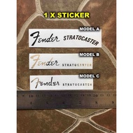 Sticker Paste Fender Stratocaster Headstock Electric Acoustic Classic Guitar Bass Electric Decal