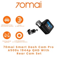 ♞,♘70mai Dash Cam Pro+ A500s-1 With Rear Camera Set 1944p QHD