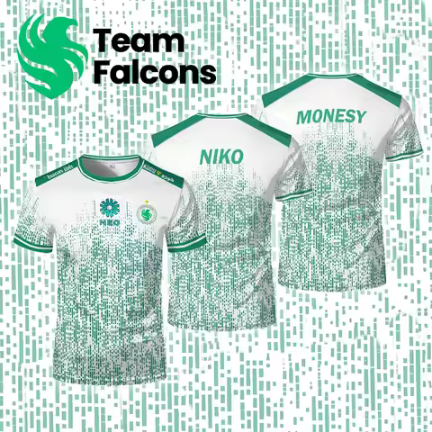 2025 CSGO Pro League Team Falcons Club Uniform CS2 NIKO M0NESY Esports Training Custom Jersey Men's