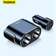 Baseus อะแดปเตอร์สำหรับตัวแยกเต้ารับที่จุดบุหรี่ที่ชาร์จแบตในรถเหมาะสำหรับ DVR GPS ชาร์จไฟโทรศัพท์มือถือ Samsung