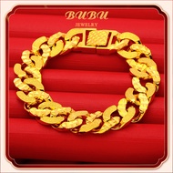 Gold bracelet hikaw 18k Saudi gold pawnable mens domineering wide brimmed wedding jewelry for father